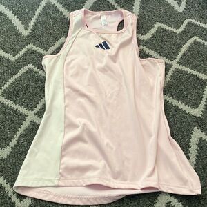 Adidas Aeroready Pink and White Racerback Tank